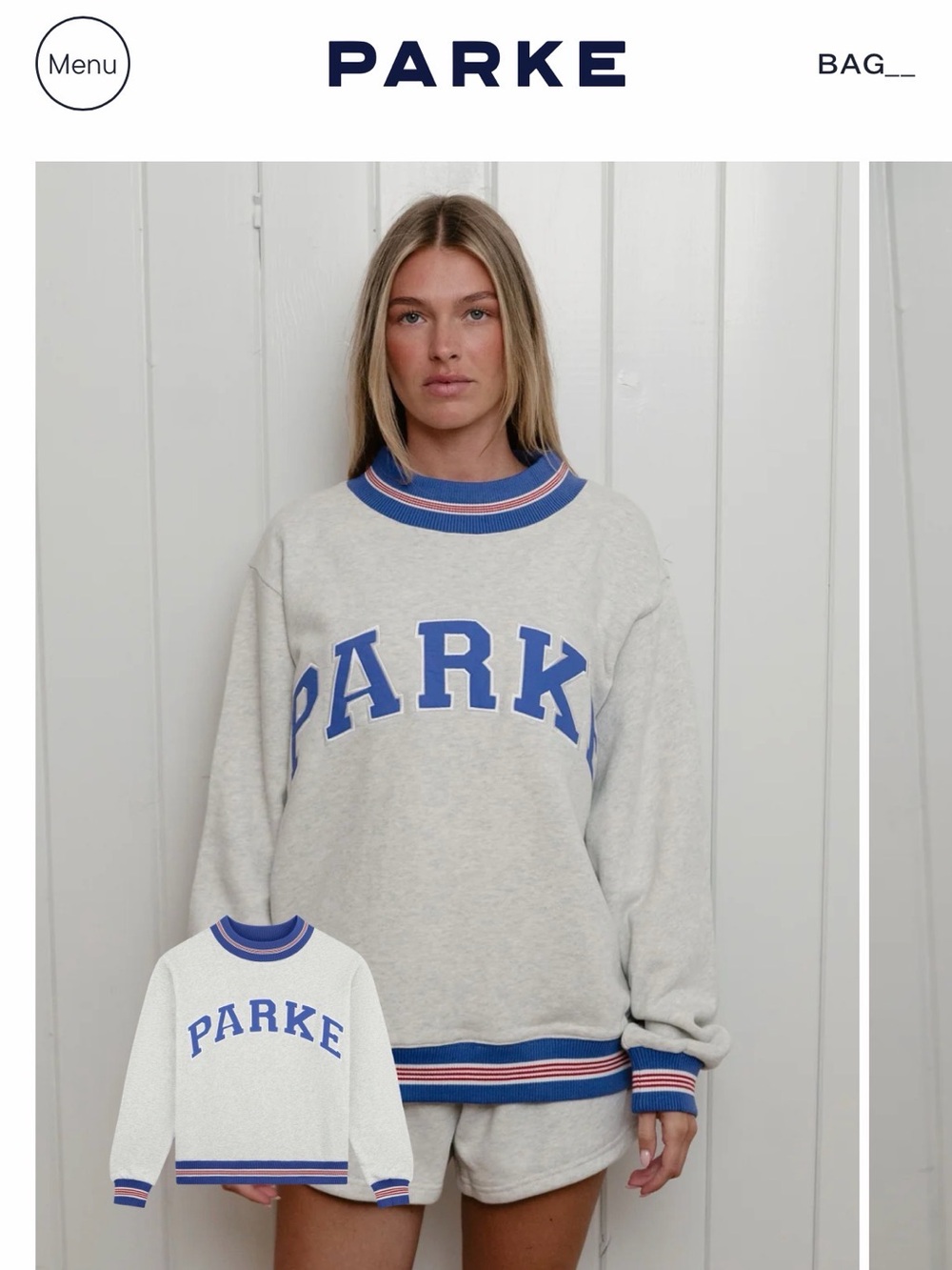 Rare. PARKE Boardwalk Varsity Mockneck